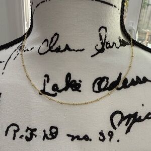 Delicate Gold Plated Cable Necklace - Women Jewelry